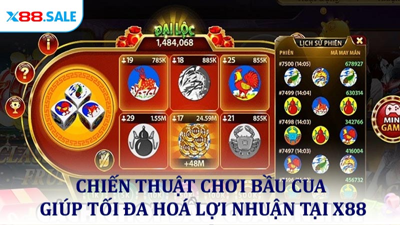 Chiến thuật chơi bầu cua giúp tối đa hoá lợi nhuận tại X88