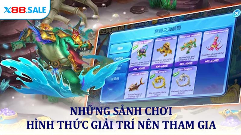 Những sảnh chơi, hình thức giải trí mà hội viên tham gia